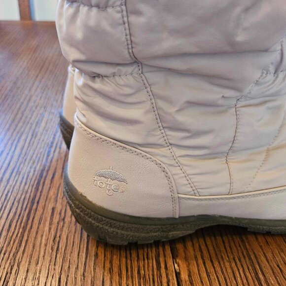 Cozy Winter Off-white Snow Boots - Size 9.5/10 - Picture 6 of 11